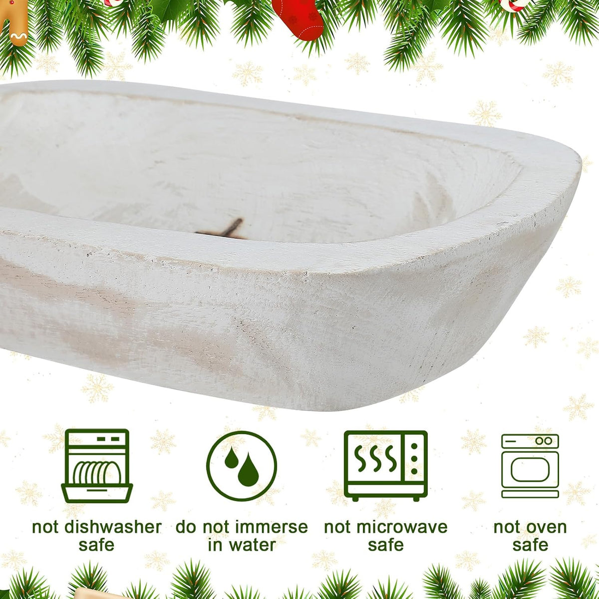 Eaasty 4 Sets Prayer Wooden Bowl with Cross, 10 Blessing Cards, White
