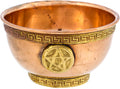 Pentagram Copper Bowl - Offering Bowl for Altar Use, Ritual Offerings, Witchy Home Decor - Incense Holder for Incense Cones, White Sage, Palo Santo Sticks - 3 Inches Wide