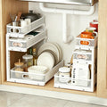 2 Pack Under Sink Organizer, 3-Tier Pull Out Kitchen Cabinet Organizer