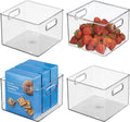 iDesign Clear Plastic Storage Bins, 4-Pack