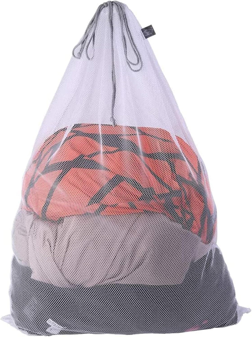 Large Mesh Laundry Bag for Travel, Drawstring Bag for Camp, White, 24x36"