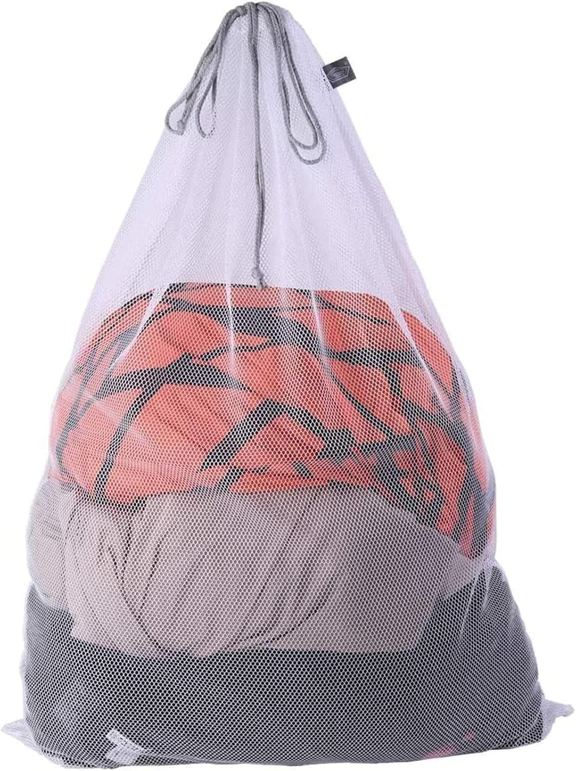Large Mesh Laundry Bag for Travel, Drawstring Bag for Camp, White, 24x36"