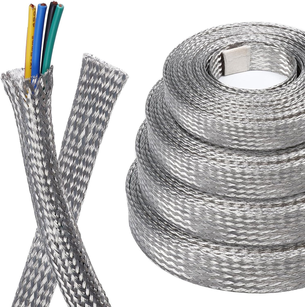 Tinned Copper Metal Braid Sleeving Wire Shielding 5/16inch-13ft