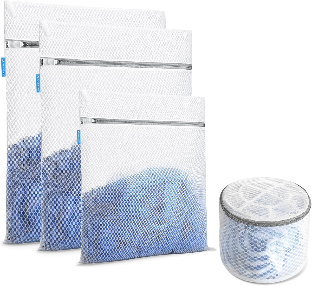 VASSON Mesh Laundry Bags for Delicates, Durable Lingerie Wash Bag Set