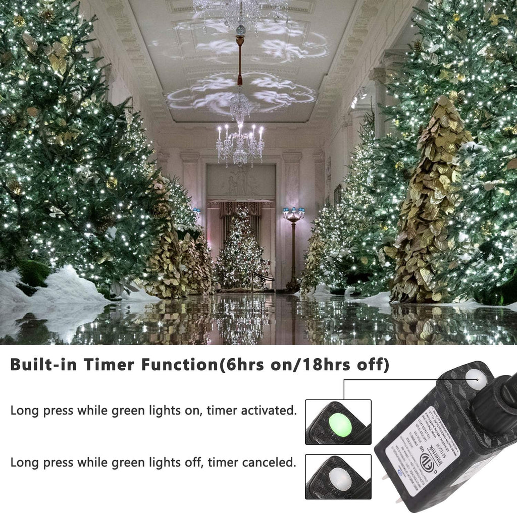 Brizled White Christmas Lights Outdoor, 78.74ft 240 LED Mini String Lights