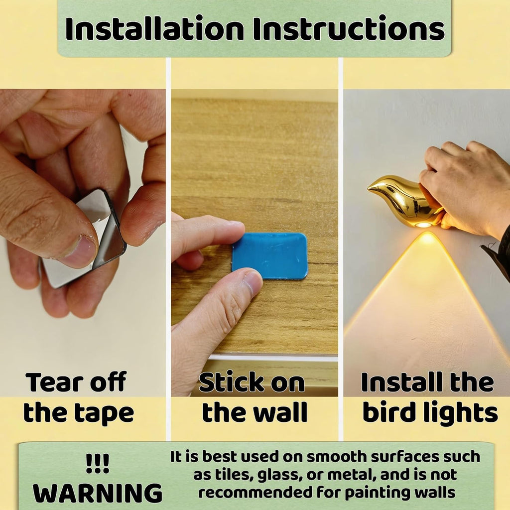 Cute Bird Night Light: Motion Sensor Lights for Indoor Use