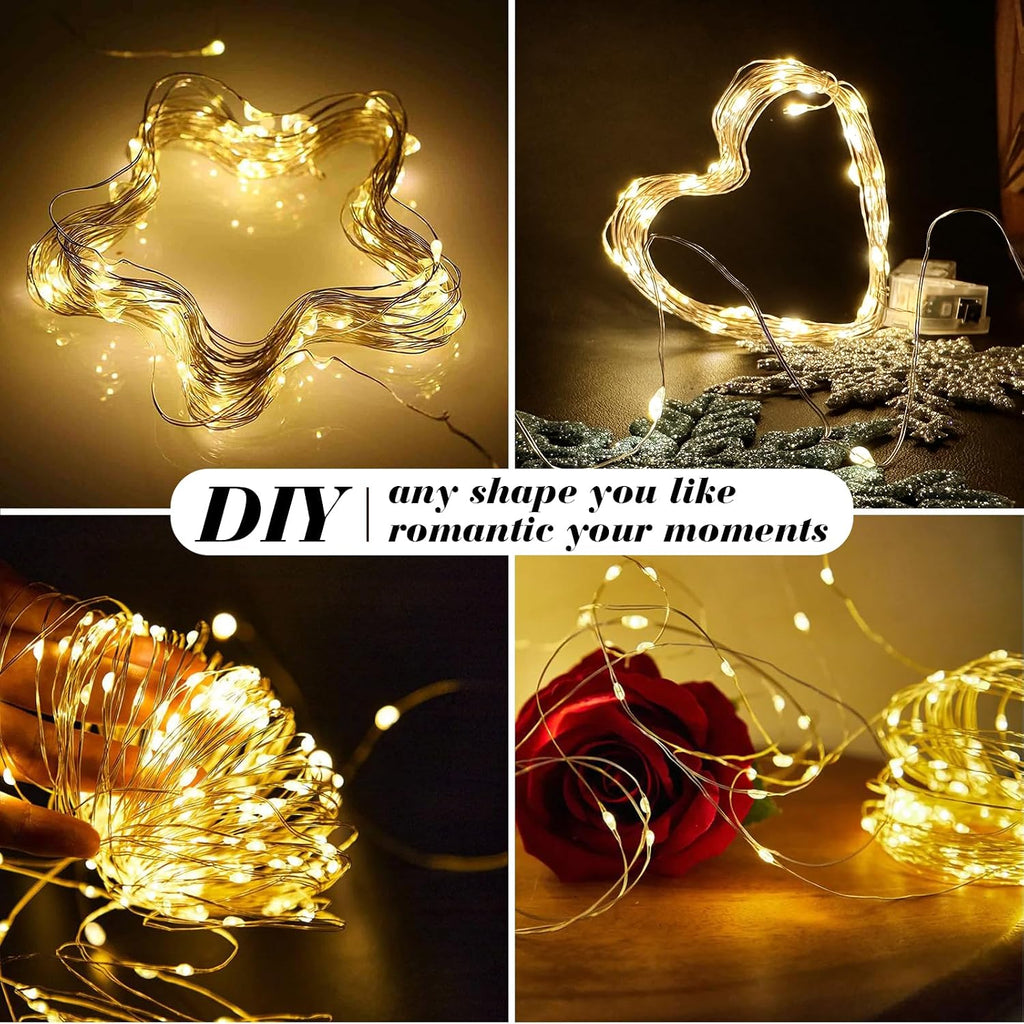 ZGWJ 8 Pack Warm White Fairy Lights, Mini String Lights