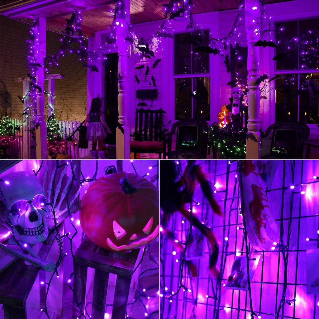 BrizLabs Purple Halloween String Lights Connectable Plugin 78.74 ft 240 LED