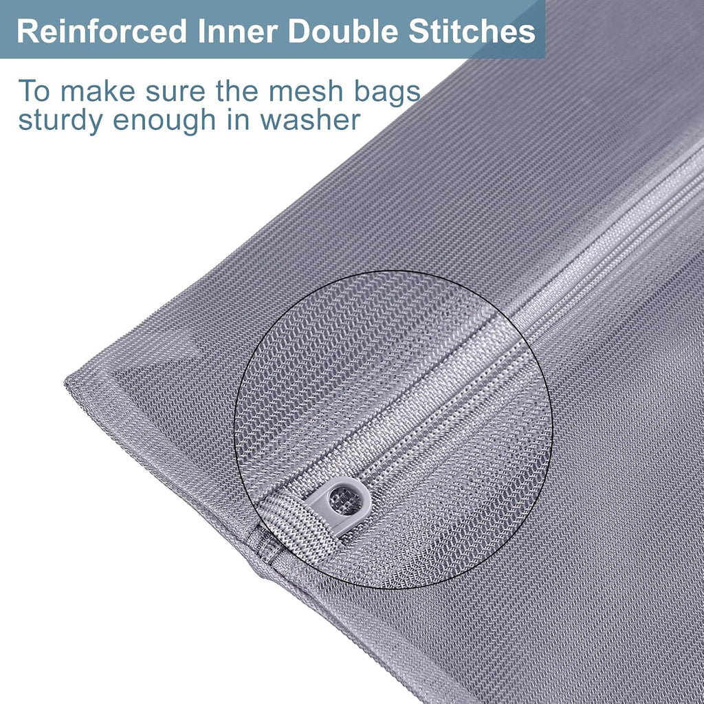 4 pack Mesh Laundry Bags,Mesh Wash Bags,Lingerie Bags for Washing Delicates,12 x 16 Inches lingerie bags for Laundry, Travel Storage Organize Bag for Cotton Clothes,Sheet, Shoes(BLACK)