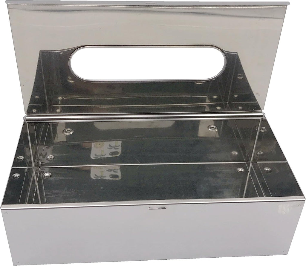 M2cbridge Metal Facial Tissue Box Cover Holder Lay On Wall Mounted, Mirror Polishing 18/8 Stainless Steel (Rectangle)