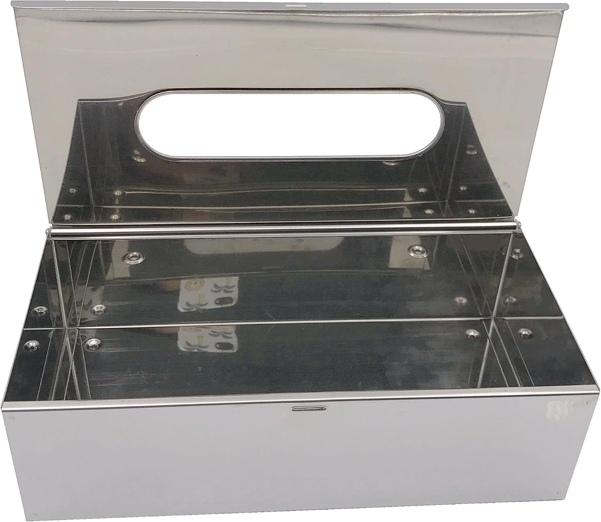 M2cbridge Metal Facial Tissue Box Cover Holder Lay On Wall Mounted, Mirror Polishing 18/8 Stainless Steel (Rectangle)