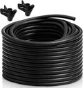 120FT 3/8 inch Split Wire Loom Tubing Kit with 2 Clamps - Flexible Abrasion Resistant Conduit for Automotive, Mechanical Cable Protection
