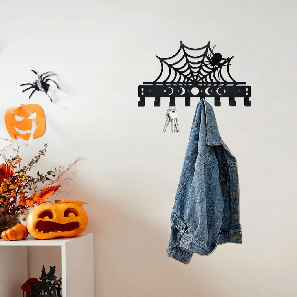 Gothic Spider Over The Door Hooks Goth Bathroom Decor Organizer Halloween