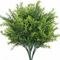 Artificial Rosemary Plants, Fake Plant Bushes Plastic Greenery Grass Faux Shrubs for Home Decor Kitchen Bathroom Farmhouse Room Shelf Desk Coffee Table Vase Pot Planter Filler DIY Decorations 6 Pack