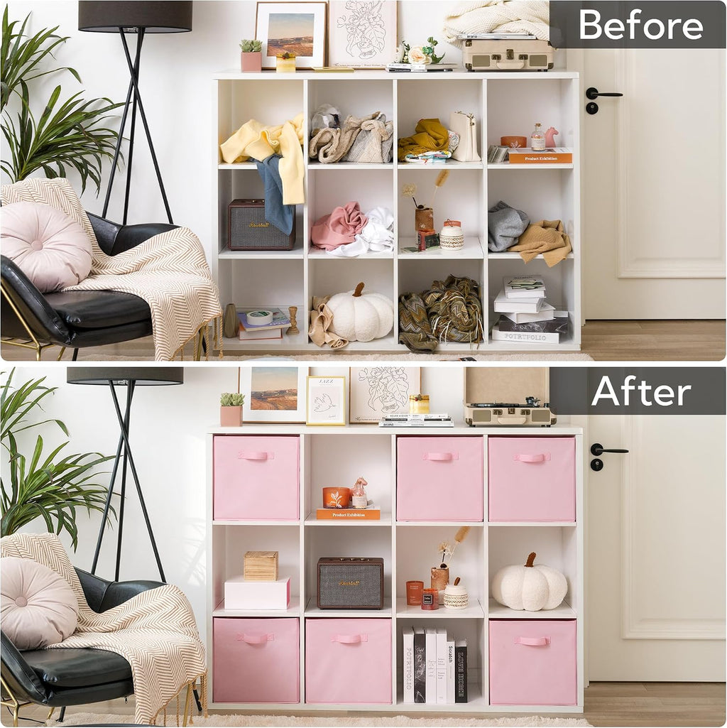 GRANNY SAYS 13x13 Cube Storage, Pink Storage Cube Organizer Bins, 6-Pack