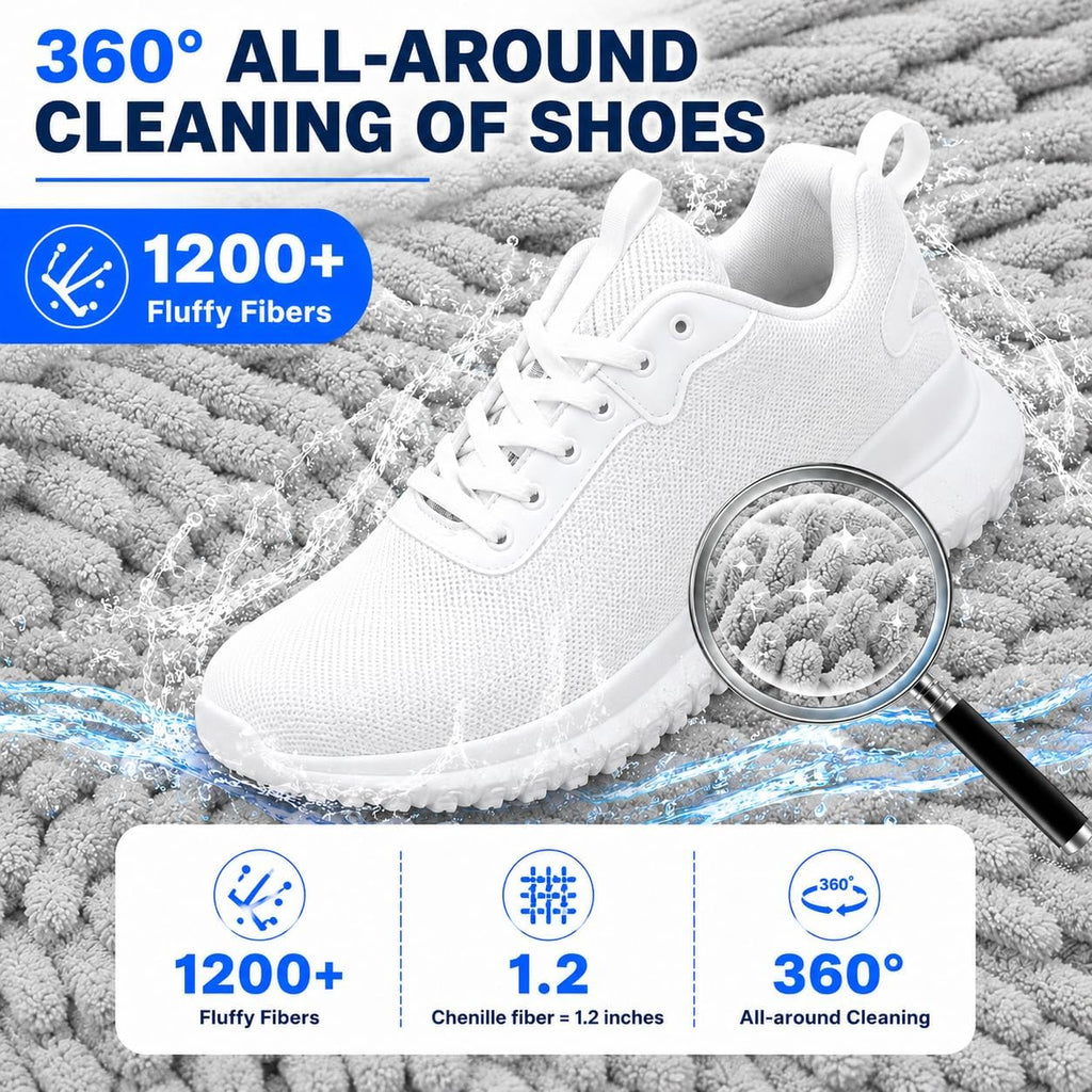 2 Pack Shoe Washing Machine Bag, Laundry Shoe Bag for Washer and Dryer, Reusable Shoe Cleaning Bag for Sneakers and All Shoes Types with Self-Locking Zipper(Gray)
