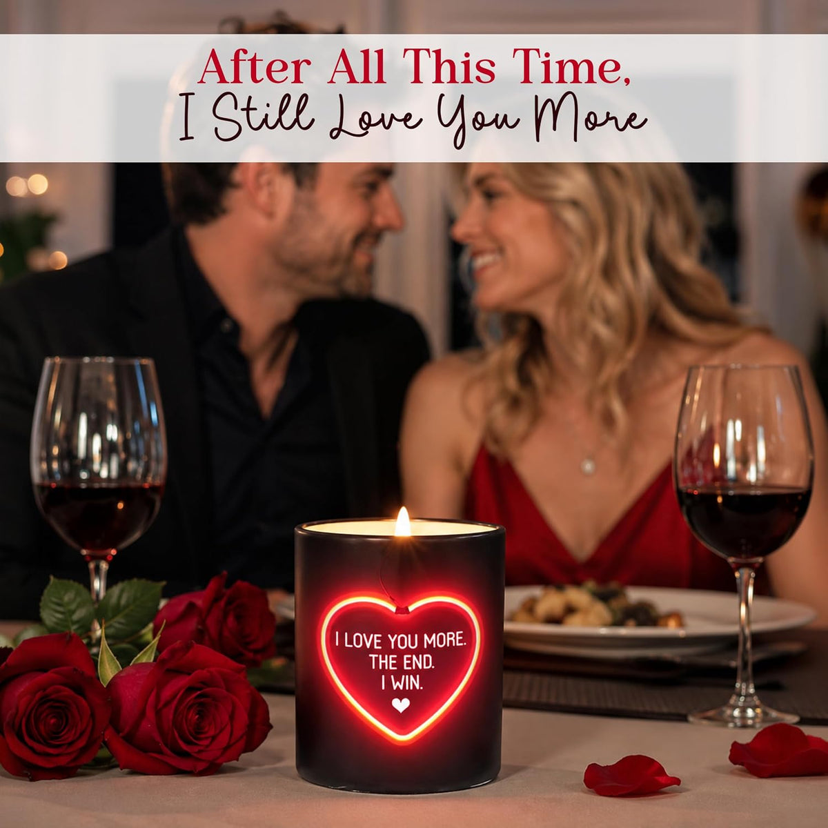 TEEZWONDER Christmas Anniversary Birthday Gifts for Him Her - Candle 10 oz