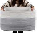 OIAHOMY Blanket Basket Laundry Basket Dog Toy Basket 75L Gradient Grey