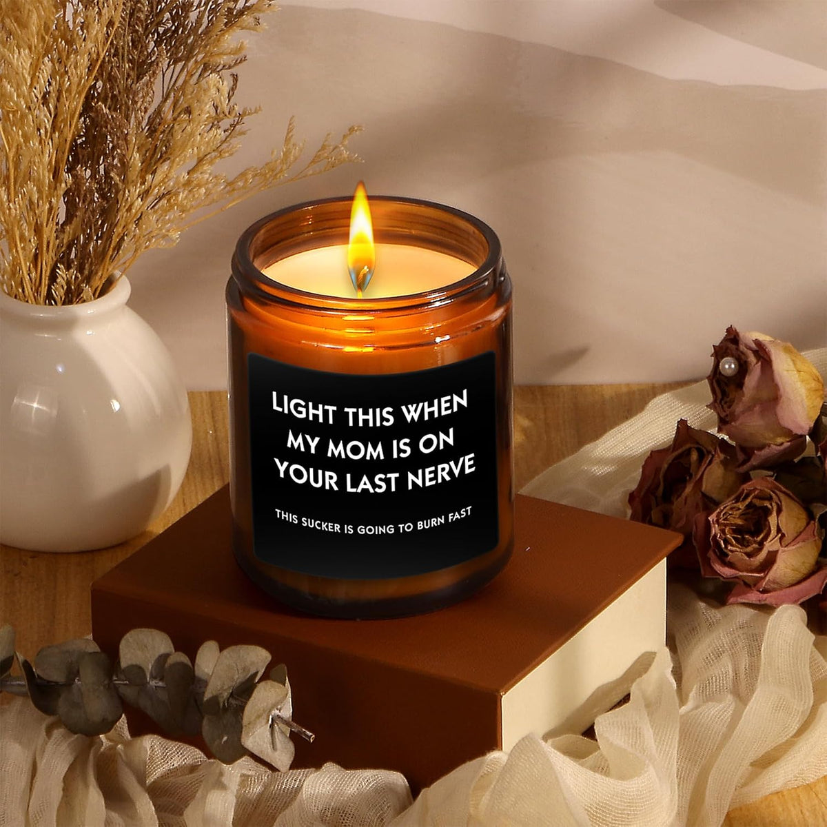 Best Gifts for Dad, Funny Christmas Father's Day Birthday Gift from Daughter Son, New Dad Men Fathers Gifts Lavender Scented Candle