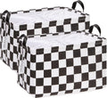 Hinwo 33L Large Canvas Storage Baskets with Lid and Handles, 2-Pack