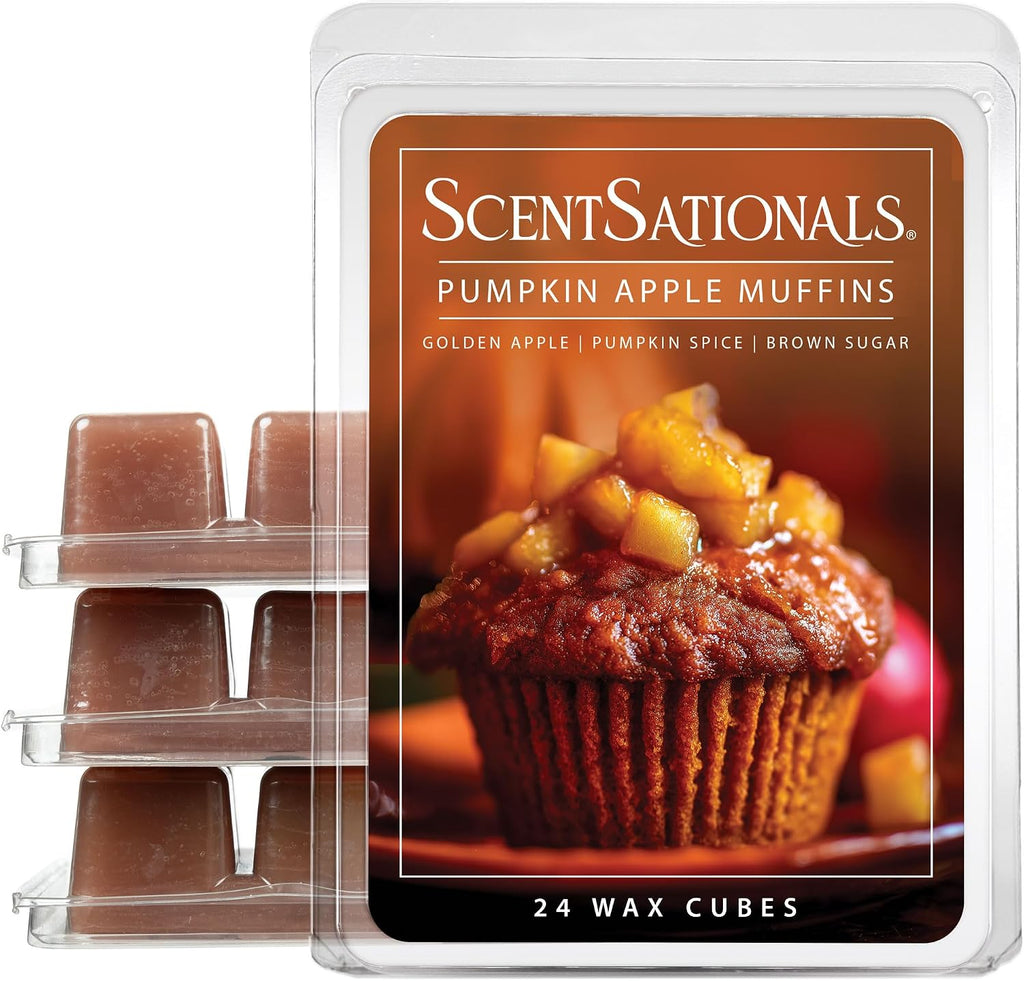 ScentSationals Pumpkin Apple Muffins Scented Fall Wax Melts 10oz (24 Cubes)