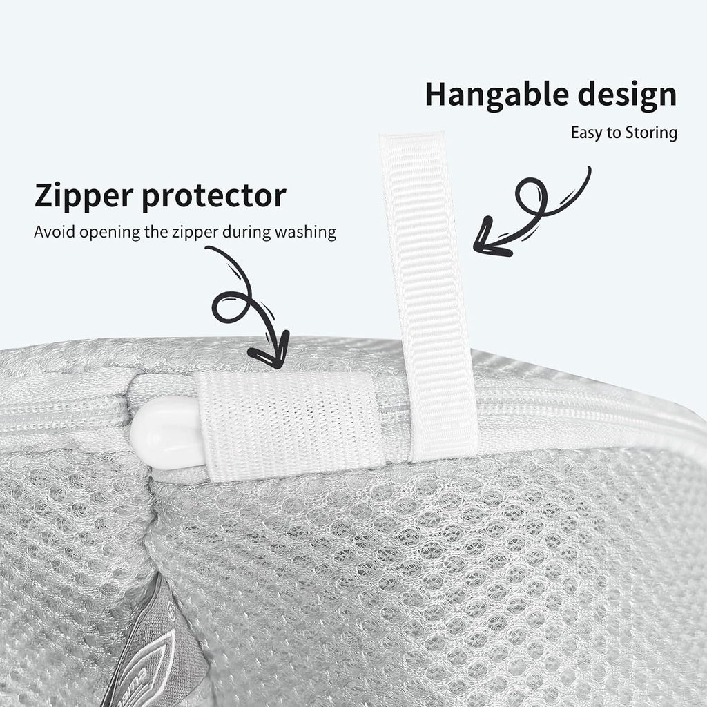 Shoe Washing Machine Bag, Large Laundry Bag for Sneaker, Grey, 8x15", 4Pcs