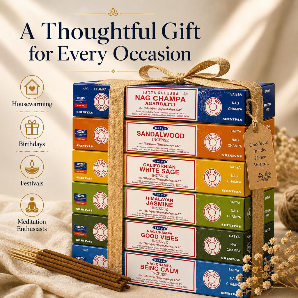 Satya Nag Champa Incense Sticks Variety Pack - 6 Assorted Boxes