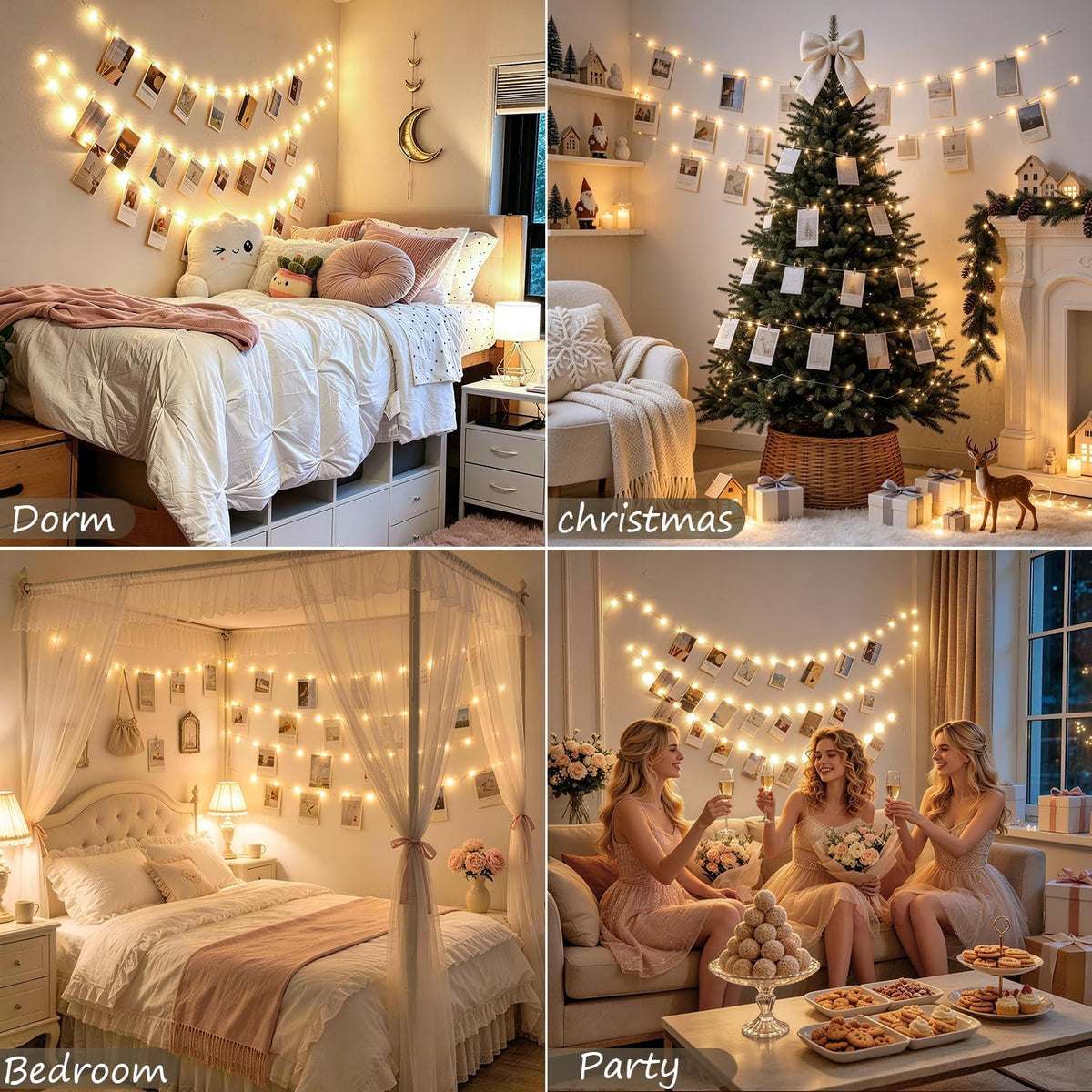 JMEXSUSS 100LED Photo Clips String Light, 33ft Fairy Lights with 50 Clips