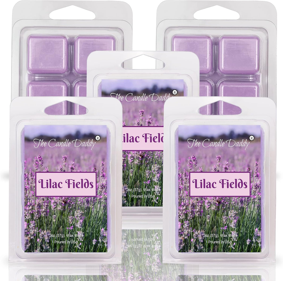 Lilac Fields - Floral Spring Scented Wax Melt - 1 Pack - 2 Ounces - 6 Cubes