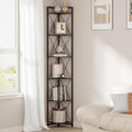 6 Tier Corner Shelf Stand, 78" H Tall Corner Bookshelf, Black