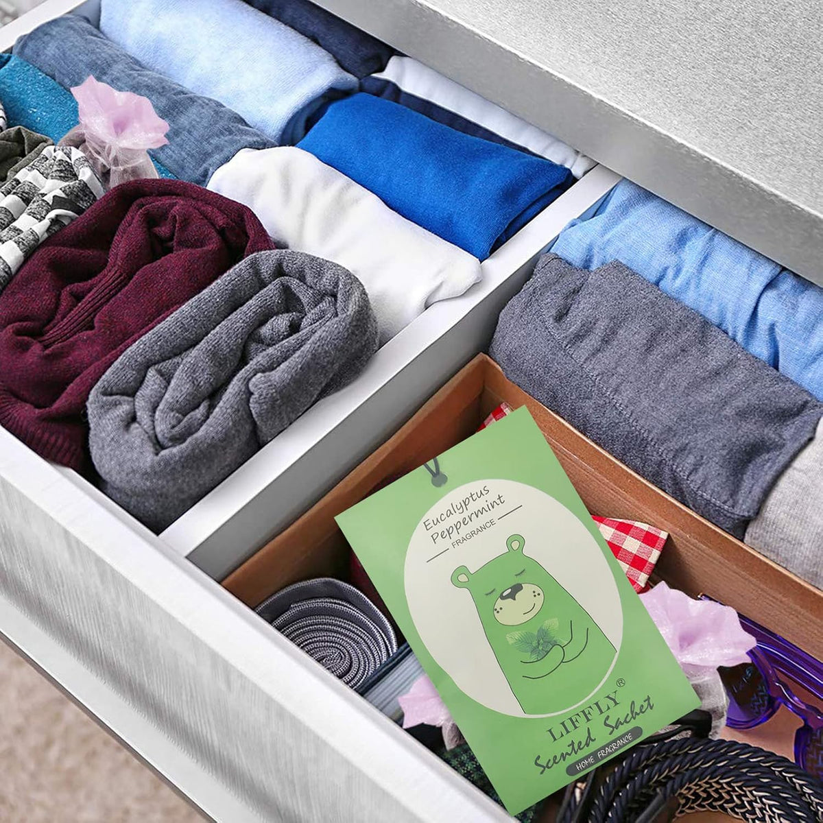 14 PCS Eucalyptus Peppermint Scented Sachets for Drawers and Closets Gift
