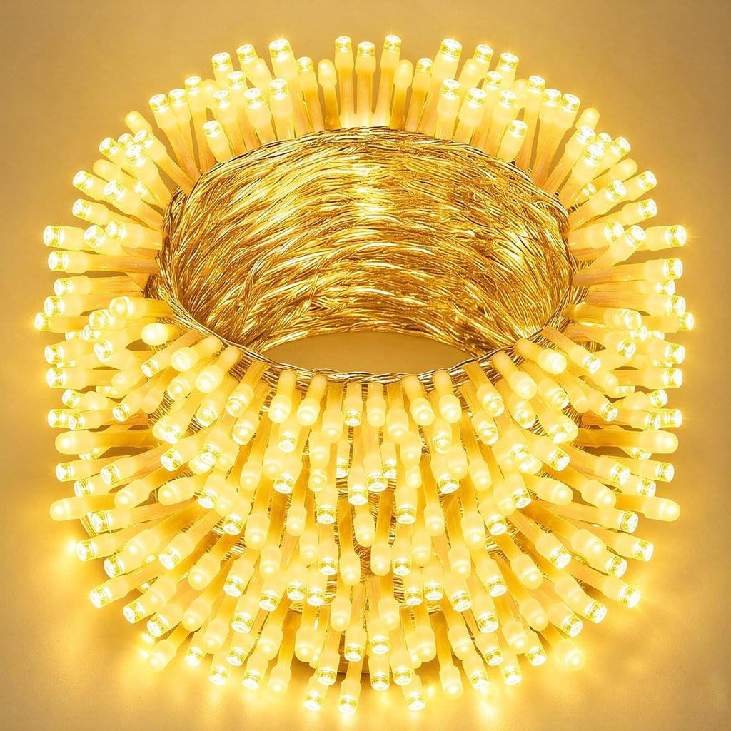 66Ft 200LED Warm White Christmas Tree Lights String Light Indoor
