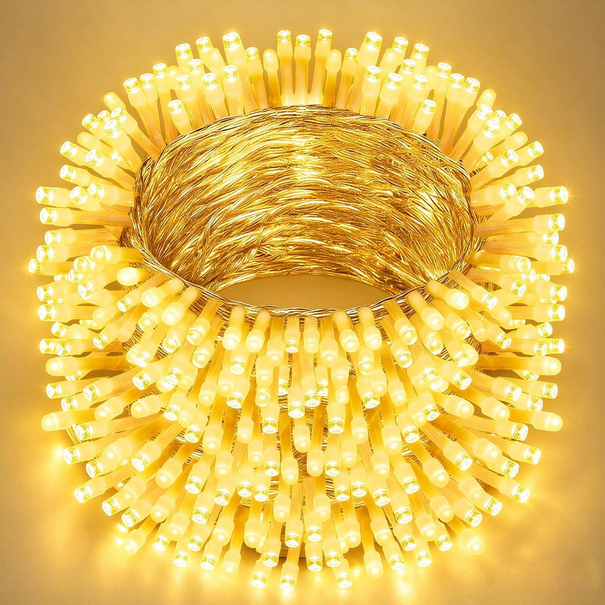 66Ft 200LED Warm White Christmas Tree Lights String Light Indoor