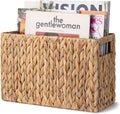 Storageworks Magazine Basket, Wicker Magazine Holder, Book Basket,Meidum