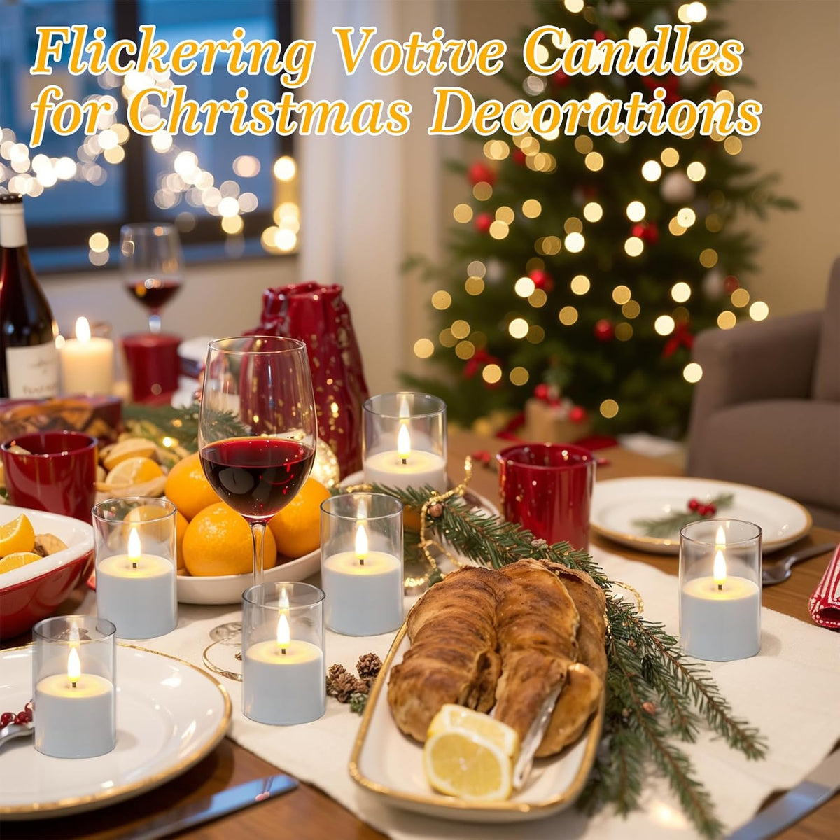 GenSwin Rechargeable LED Flameless Candles Battery Operated Remote Timer