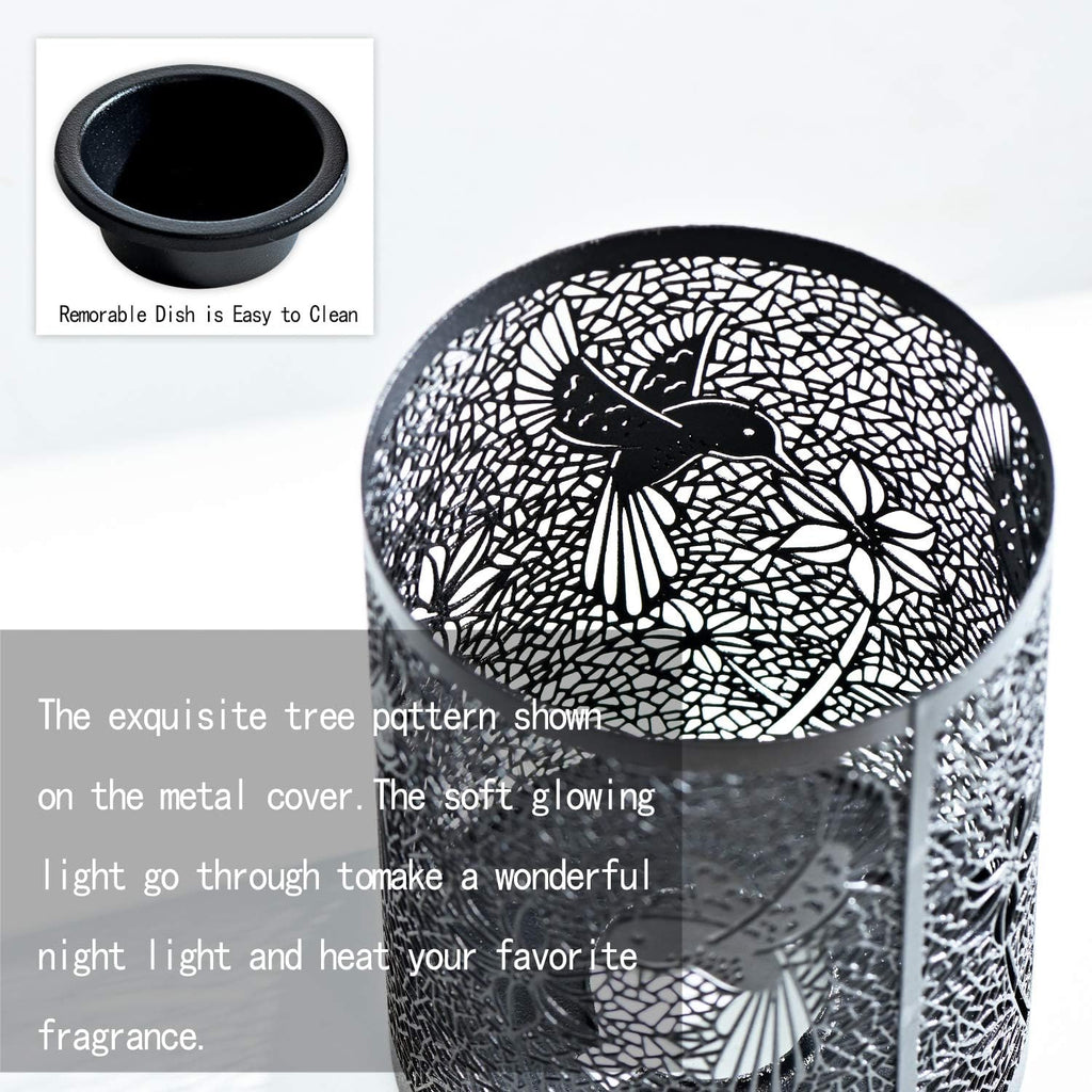ASAWASA Metal Plug-in Wax Warmer with 1 pcs Silicone Liner(Hummingbird)