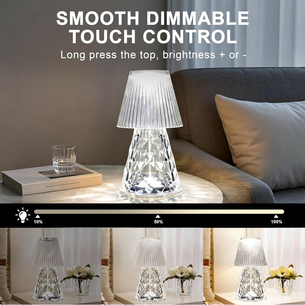 Waterproof Shower Lamp for Inside Shower Crystal Rechargeable RGB Dimmable