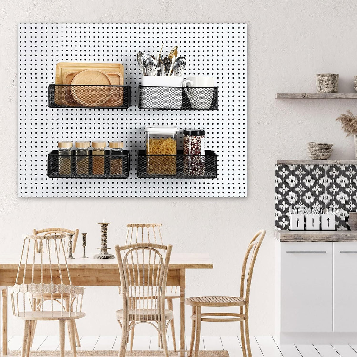 Tioncy 4 Pcs Magnetic Storage Bin Magnetic Locker Organizer for Pegboard