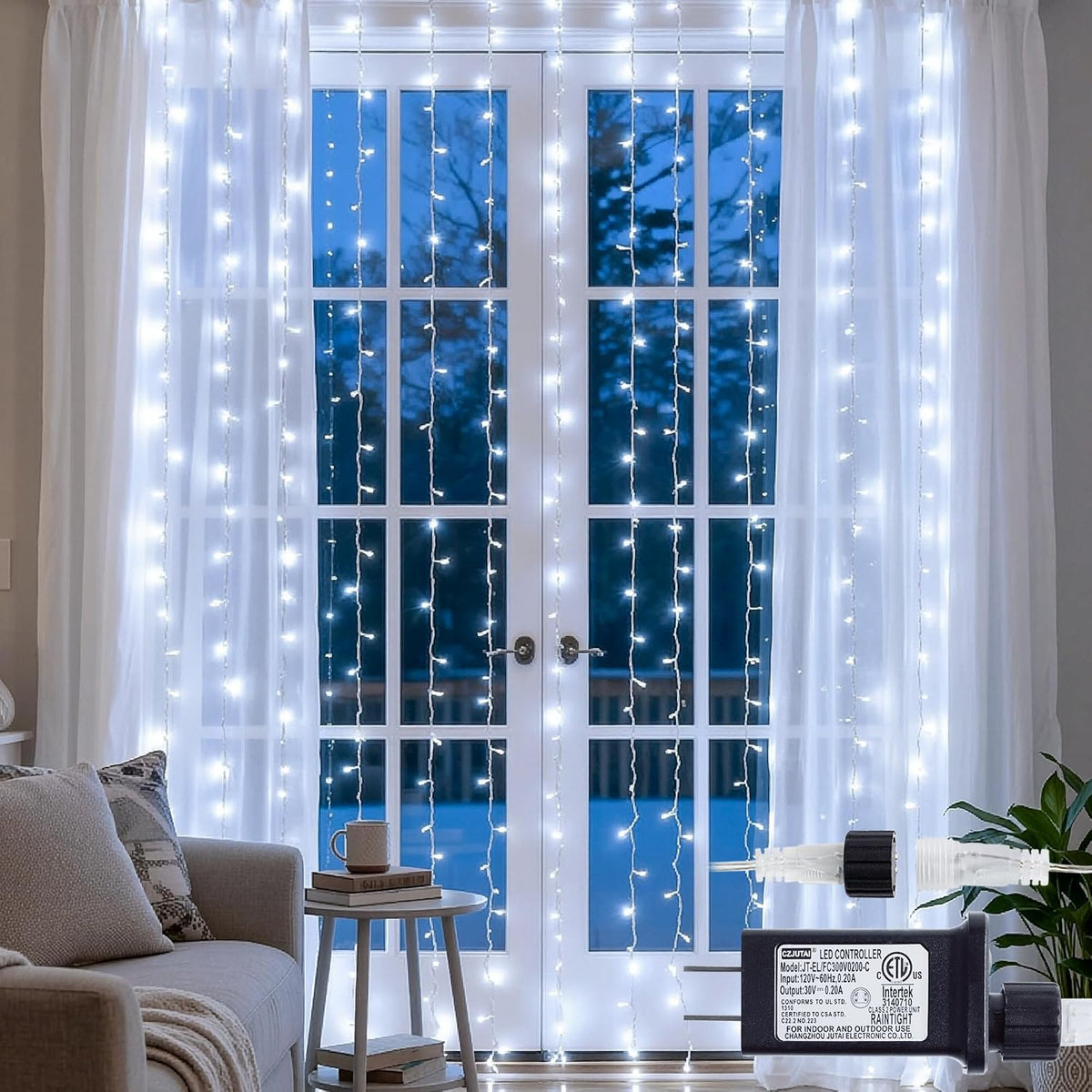 304 LED Curtain Lights, 9.8FT x 9.8FT Fairy Lights for Bedroom