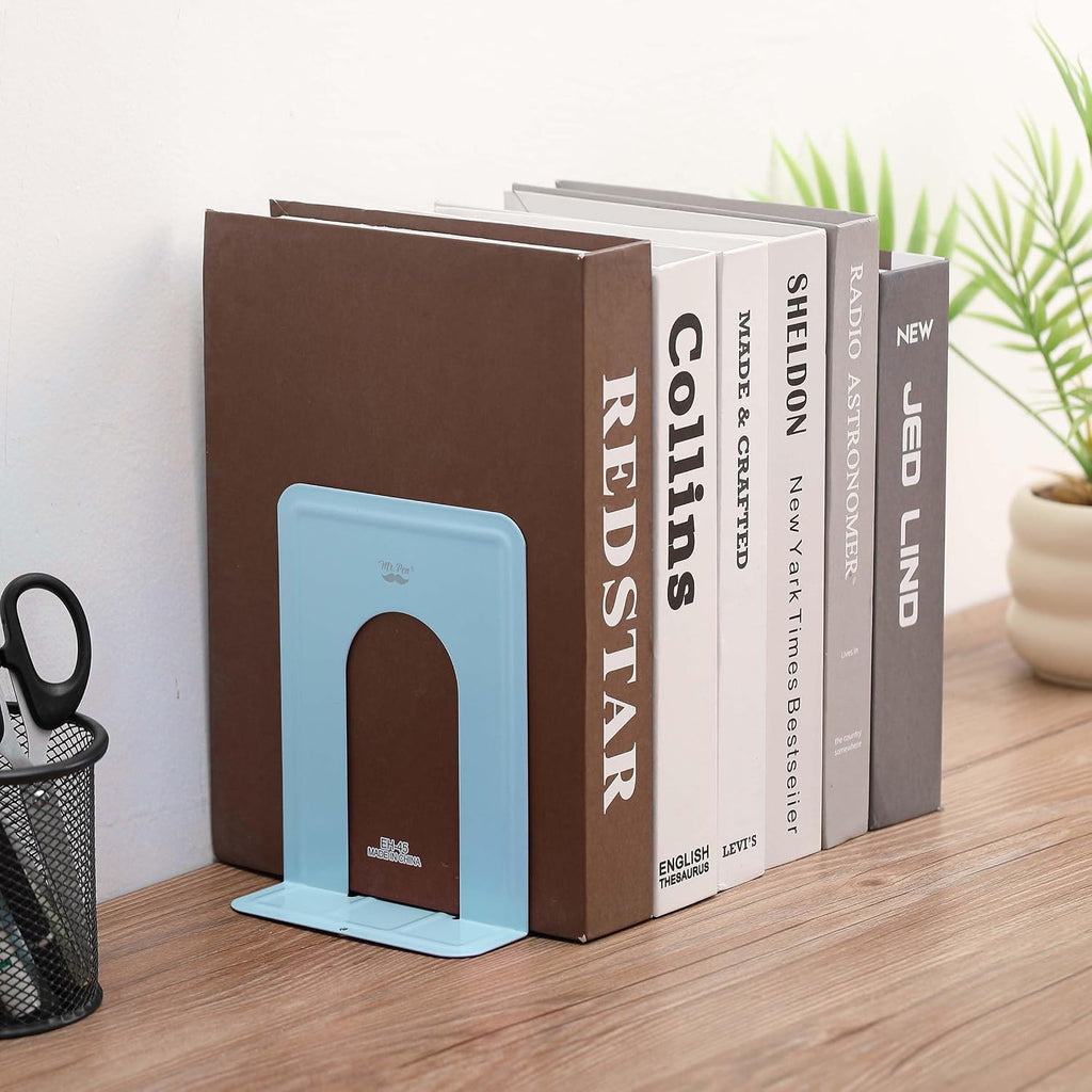 Mr. Pen- Book Ends, 4 Pack, Light Blue