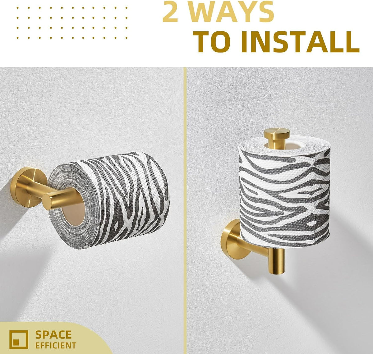 Angle Simple Toilet Paper Holder Brushed Dark Gold, Toilet Roll Holder