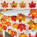 YEGUO 2 Packs Thanksgiving Decorations for Home, Fall Lights Battery Operated, Total 20ft 40 LED Lighted Fall Garland Maple Leaves Four Color for Holiday Autumn Harvest Thanksgiving Halloween Decor