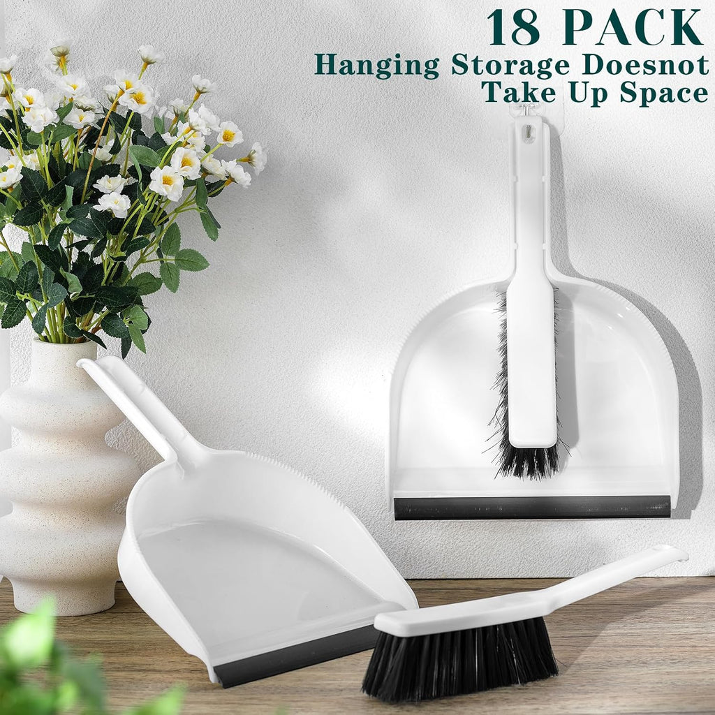 Zubebe 18 Pcs Mini Dustpan and Brush Set, Small Broom and Dustpan Set