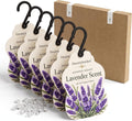 Lavender Scented Sachets for Drawers & Closets, 6 Pack Hanging Fragrance Sachets with EVA Beads for Wardrobe, Car, Shoe Cabinet and Bathroom, 0.35 oz Each