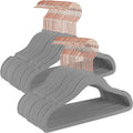 50 Pack Velvet Baby Clothes Hangers, Grey, Non-Slip, Space-Saving