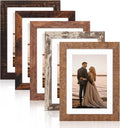 Fixwal 5x7 Picture Frames Set of 5 with Tempered Glass, Vintage Distressed