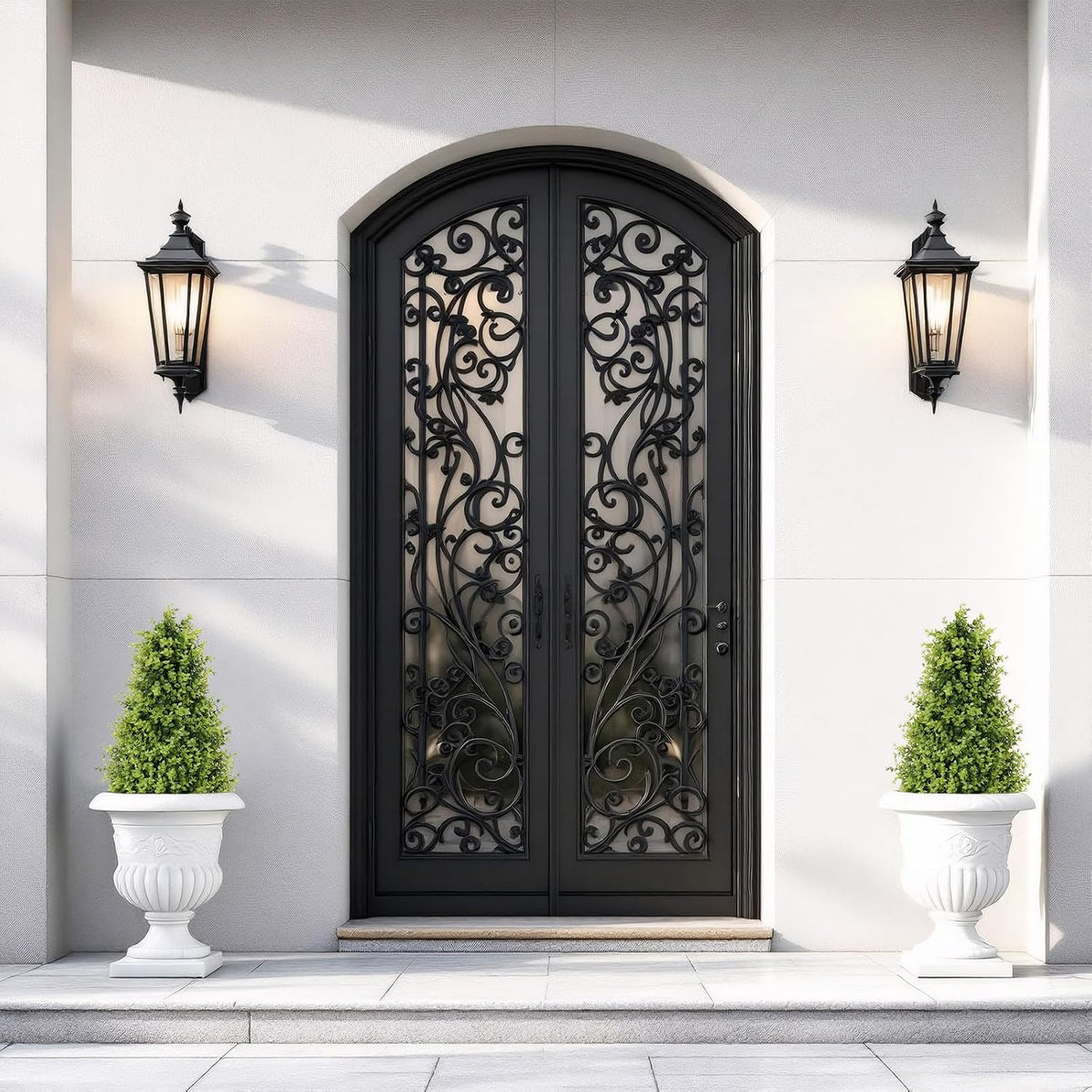 30" Artificial Boxwood Topiary Trees for Outdoor Set of 2