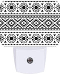 Night Light Traditional Ethnic Texture Plug-in Wall LED Night Lamp with Dusk-to-Dawn Smart Sensor Lamp for Adult Bedroom Living Room Hallway Kitchen