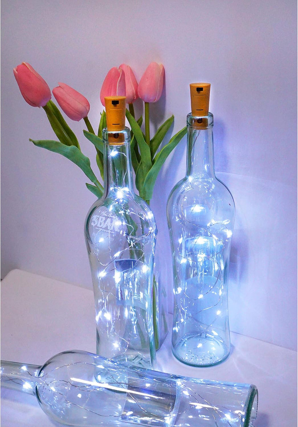 30 Pack 10 LED Wine Bottle Cork Lights, Fairy Mini String Lights Copper Wire, Battery Operated Starry Lights for DIY, Christmas, Halloween, Wedding, Party, Indoor&Outdoor (30 Pack, Cool White)