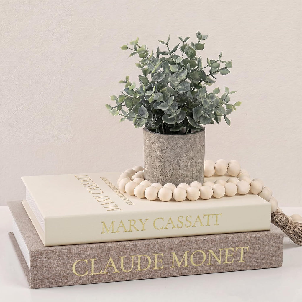 2pc Linen Decorative Faux Book Box Set with Hidden Storage